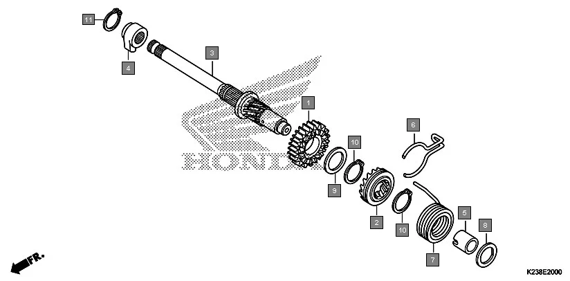 E-20 KICK STARTER SPINDLE