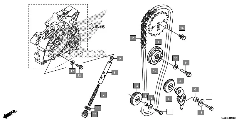 E-4 CAM CHAIN/TENSIONER