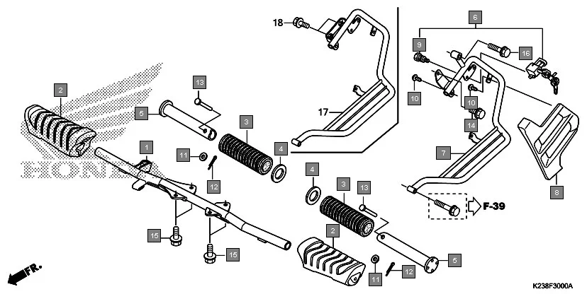 F-30 STEP assembly diagram for HONDA Dream Neo CB110CG