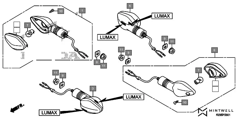 F-35-1 WINKER(LUMAX) diagram showing 33650-K23-902