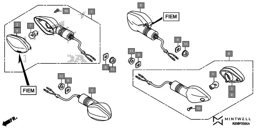 F-35 WINKER(FIEM) assembly diagram for HONDA Dream Neo CB110CME