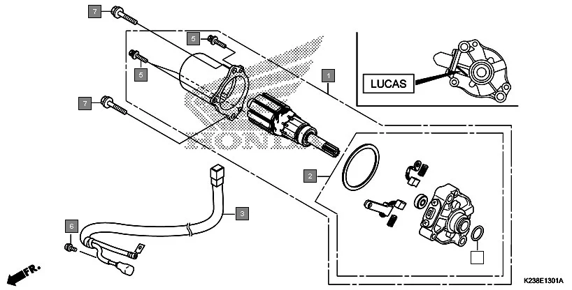 E-13-1 STARTER MOTOR(LUCAS)