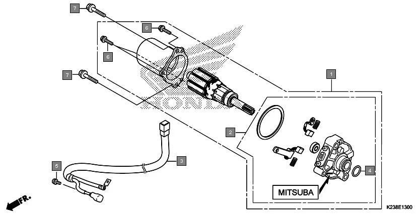 E-13 STARTER MOTOR(MITSUBA)
