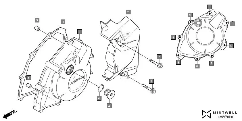 E-10 LEFT CRANKCASE COVER