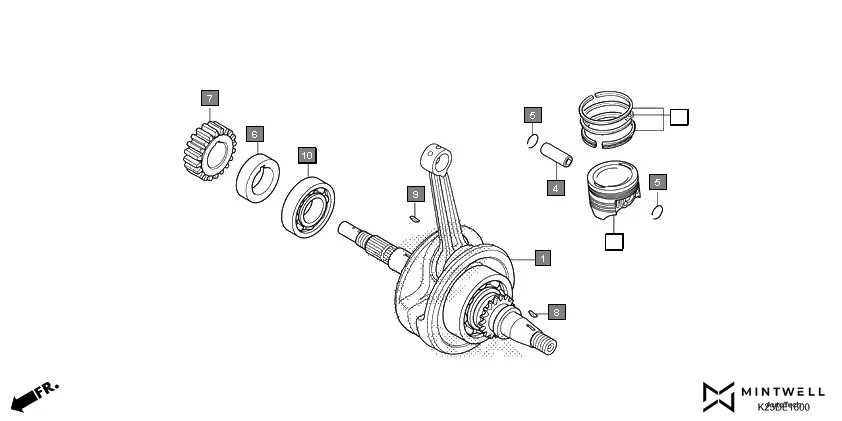 E-16 CRANKSHAFT/PISTON