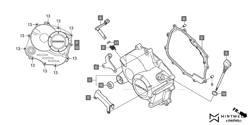 E-6 RIGHT CRANKCASE COVER