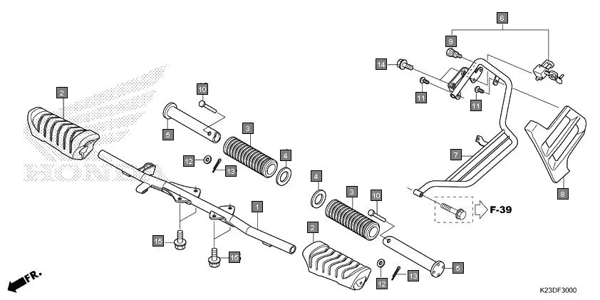 F-30 STEP assembly diagram for HONDA Dream Neo CB110CMH