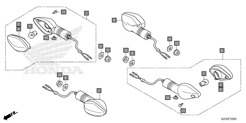 F-35 WINKER assembly diagram for HONDA Dream Neo CB110CMH