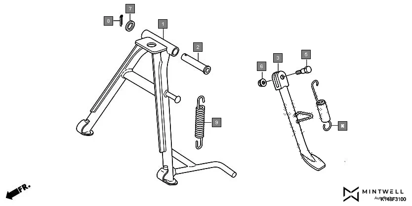 F-31 STAND(CB110D/MD) diagram showing 95014-71702