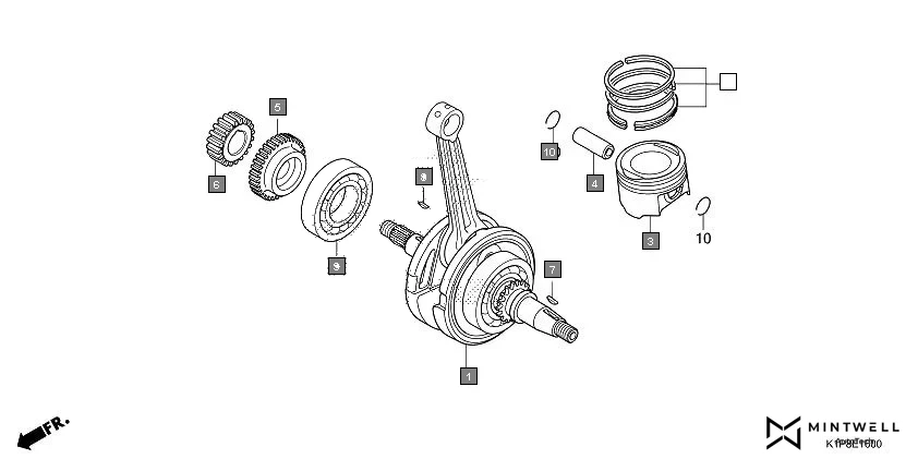 E-16 CRANKSHAFT/PISTON