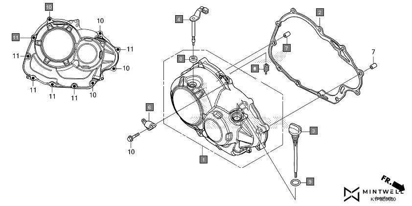 E-6 RIGHT CRANKCASE COVER