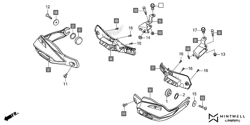 F-7-10 KNUCKLE COVER assembly diagram for HONDA CB200X CB190XR