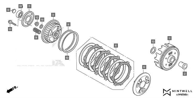 E-8-1 CLUTCH(CB190XR)