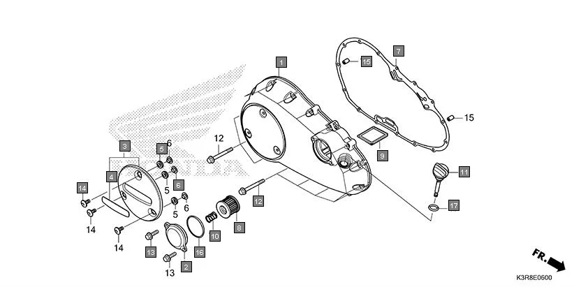 E-6 RIGHT CRANKCASE COVER