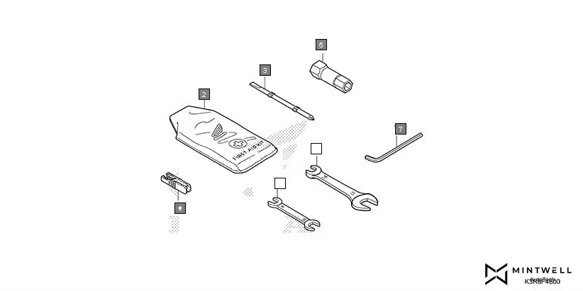 F-48 TOOL assembly diagram for HONDA CB350 CB350CR