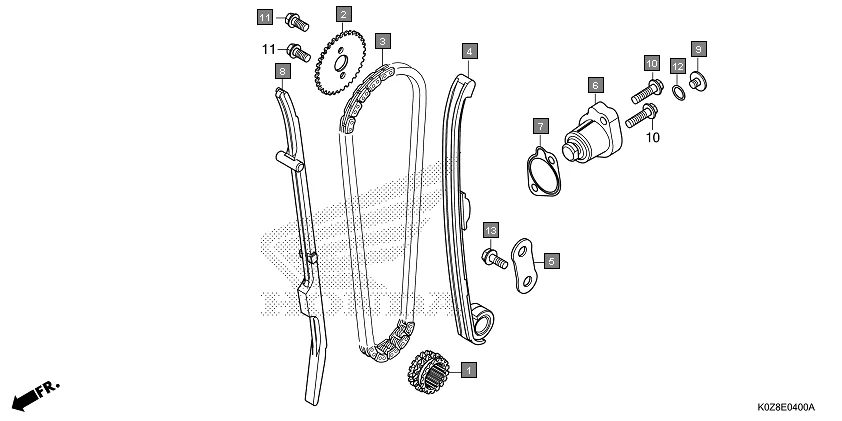 E-4 CAM CHAIN/TENSIONER