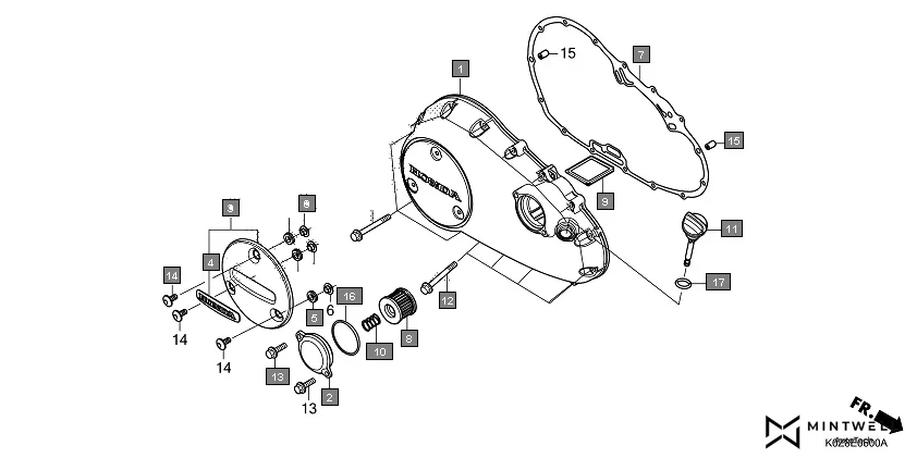 E-6 RIGHT CRANKCASE COVER