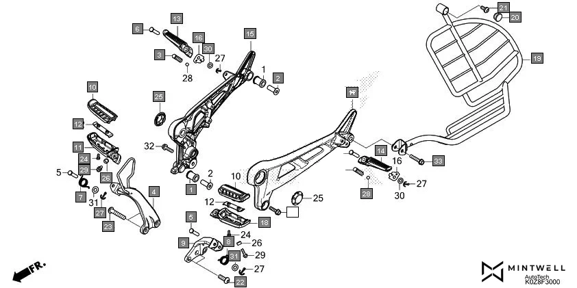 F-30 STEP diagram showing 50661-K0Z-900