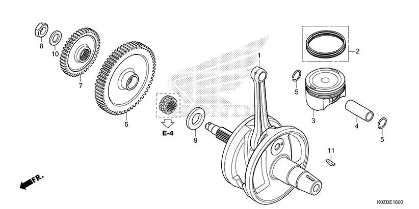 E-16 CRANKSHAFT/PISTON