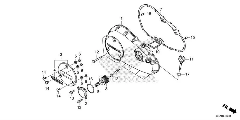 E-6 RIGHT CRANKCASE COVER