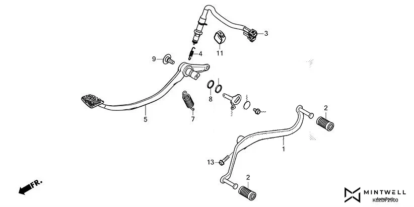 F-29 PEDAL(CB350D/DS) diagram showing 35357-HP0-A00