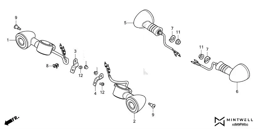 F-35 WINKER(CB350D/DS) assembly diagram for HONDA HNESS CB350DSS