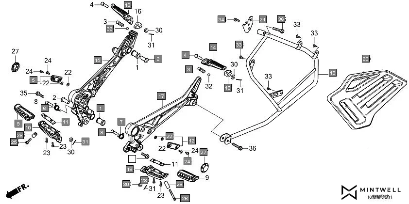 F-30-1 STEP(CB350RS) diagram showing 50661-K0Z-900