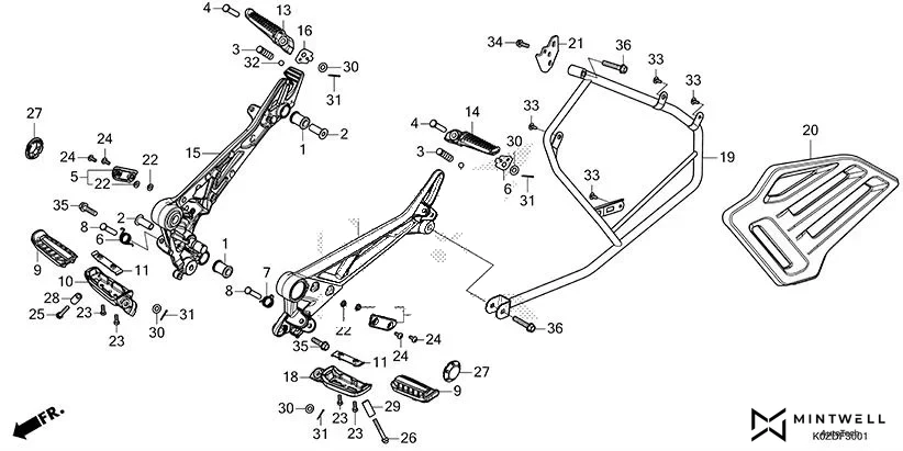 F-30-1 STEP(CB350RS) diagram showing 95701-08040-07