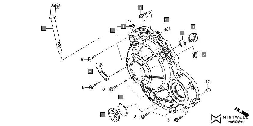 E-6 RIGHT CRANKCASE COVER