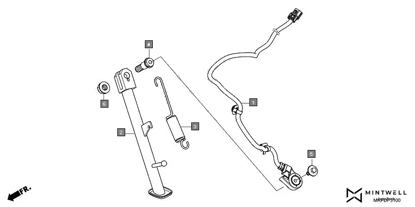 F-31 SIDE STAND diagram showing 35700-MKP-J01