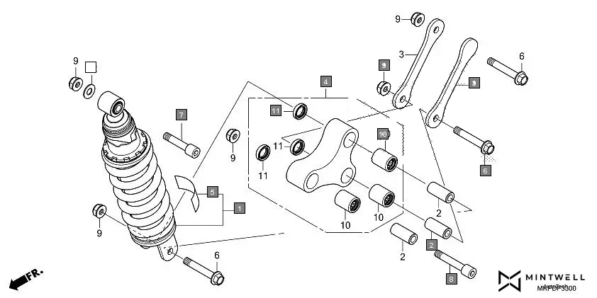 F-33 REAR CUSHION diagram showing 91052-MGS-D31