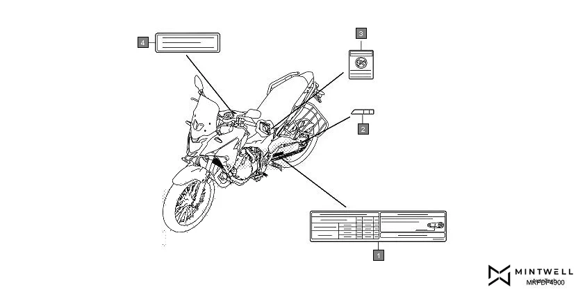 F-49 CAUTION LABEL diagram showing 87560-MZ0-670
