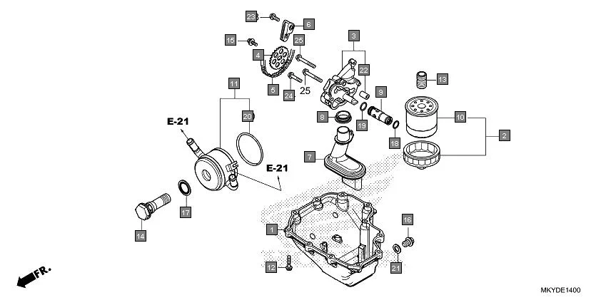 E-14 OIL PAN/OIL PUMP