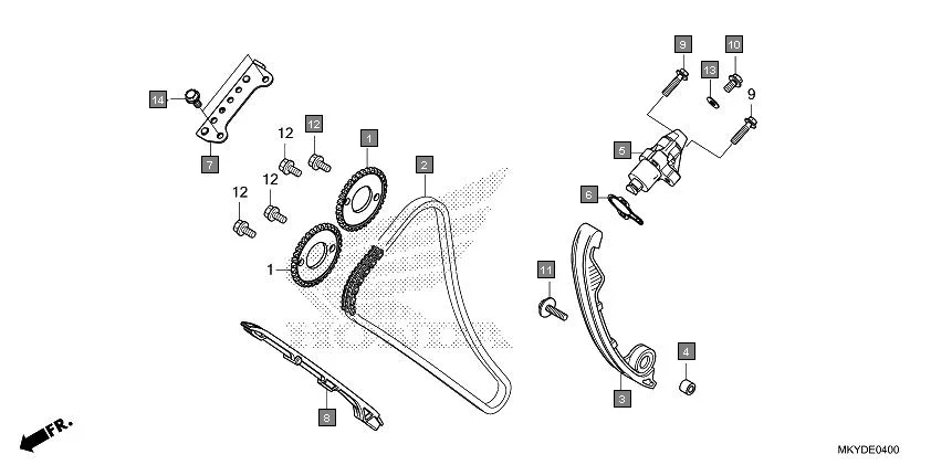 E-4 CAM CHAIN/TENSIONER