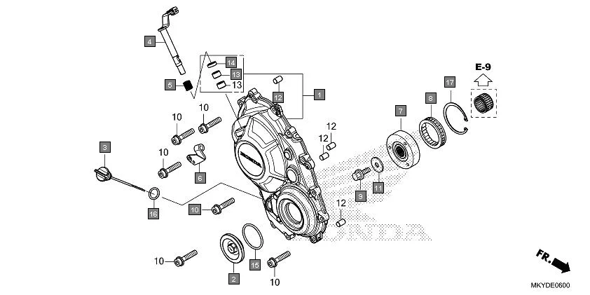 E-6 RIGHT CRANKCASE COVER