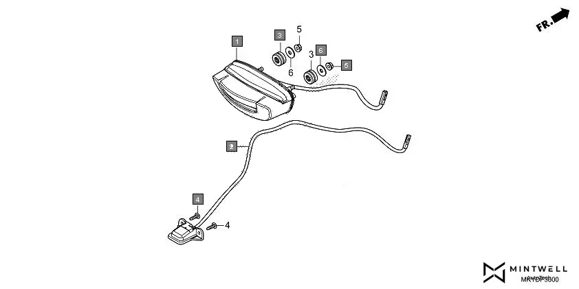 F-36 TAILLIGHT/LICENSE LIGHT assembly diagram for HONDA CBR650R CBR650RAN