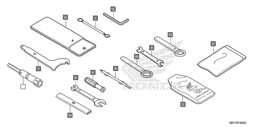 F-48 TOOL diagram showing 89215-KSS-C00