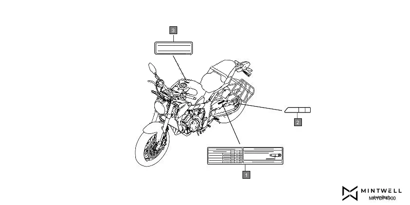 F-49 CAUTION LABEL(CB650RA) diagram showing 87505-MJE-SB0