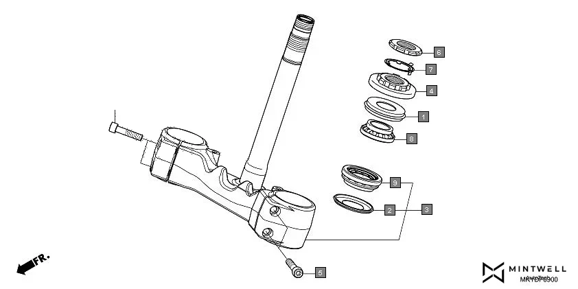 F-9 STEERING STEM(CB650RA) diagram showing 90302-425-830