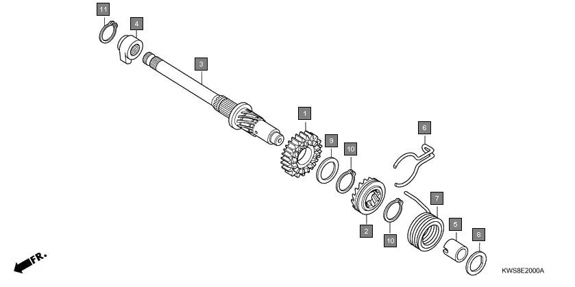 E-20 KICK STARTER SPINDLE