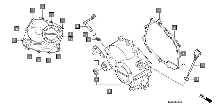 E-6 RIGHT CRANKCASE COVER
