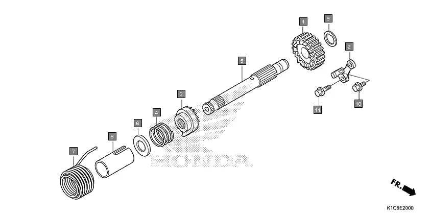 E-20 KICK STARTER SPINDLE