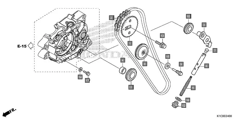 E-4 CAM CHAIN/TENSIONER