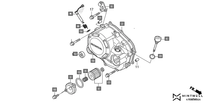 E-6 RIGHT CRANKCASE COVER