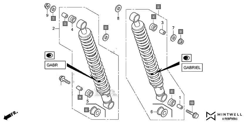 F-33 REAR CUSHION assembly diagram for HONDA Livo CBF110SBEN