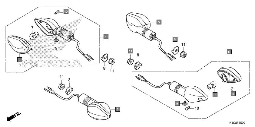 F-35 WINKER assembly diagram for HONDA Livo CBF110SBEN