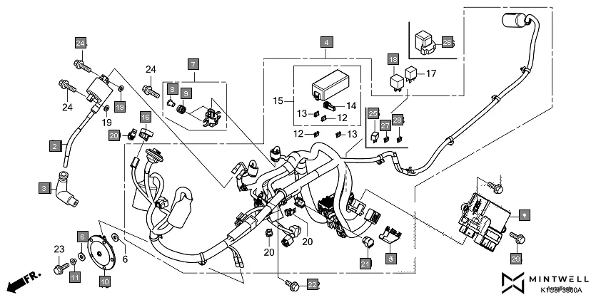 F-38 WIRE HARNESS assembly diagram for HONDA Livo CBF110BEN