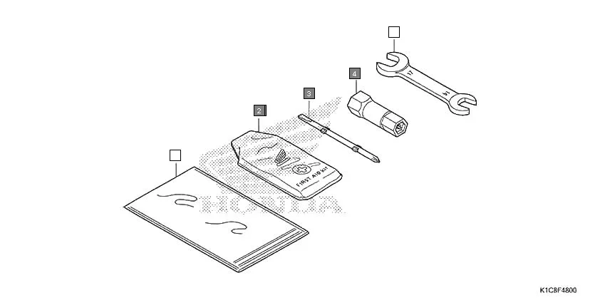 F-48 TOOLS assembly diagram for HONDA Livo CBF110BER