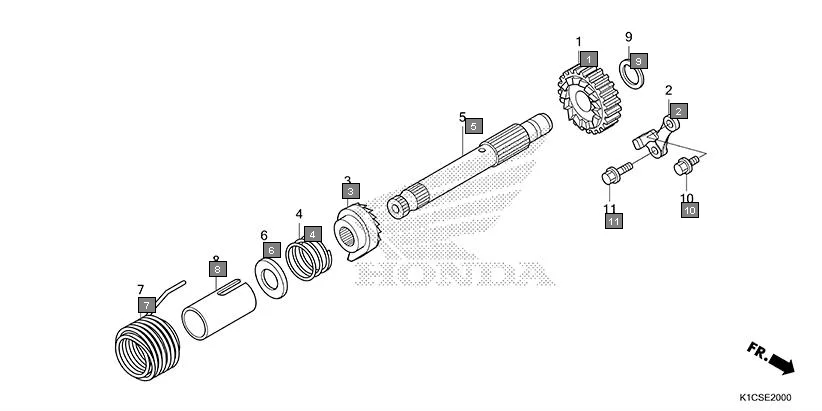 E-20 KICK STARTER SPINDLE