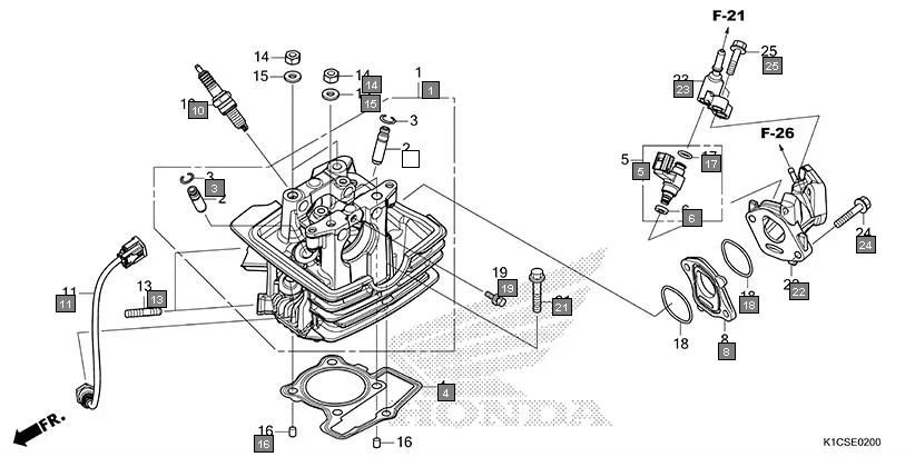 E-2 CYLINDER HEAD/INJECTOR